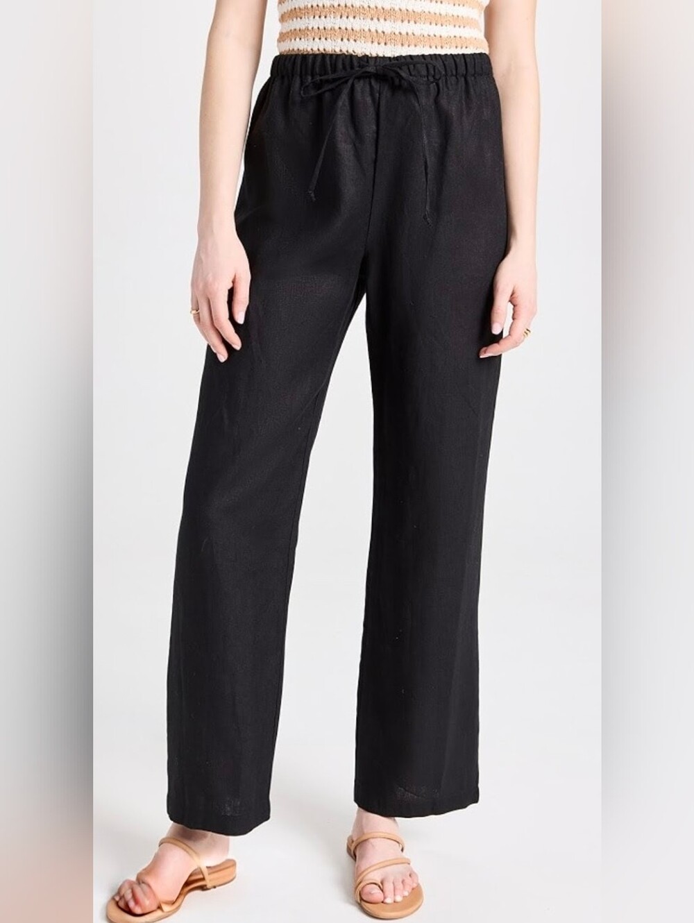 Reformation Olina Linen Drawstring Lounge Pants Large